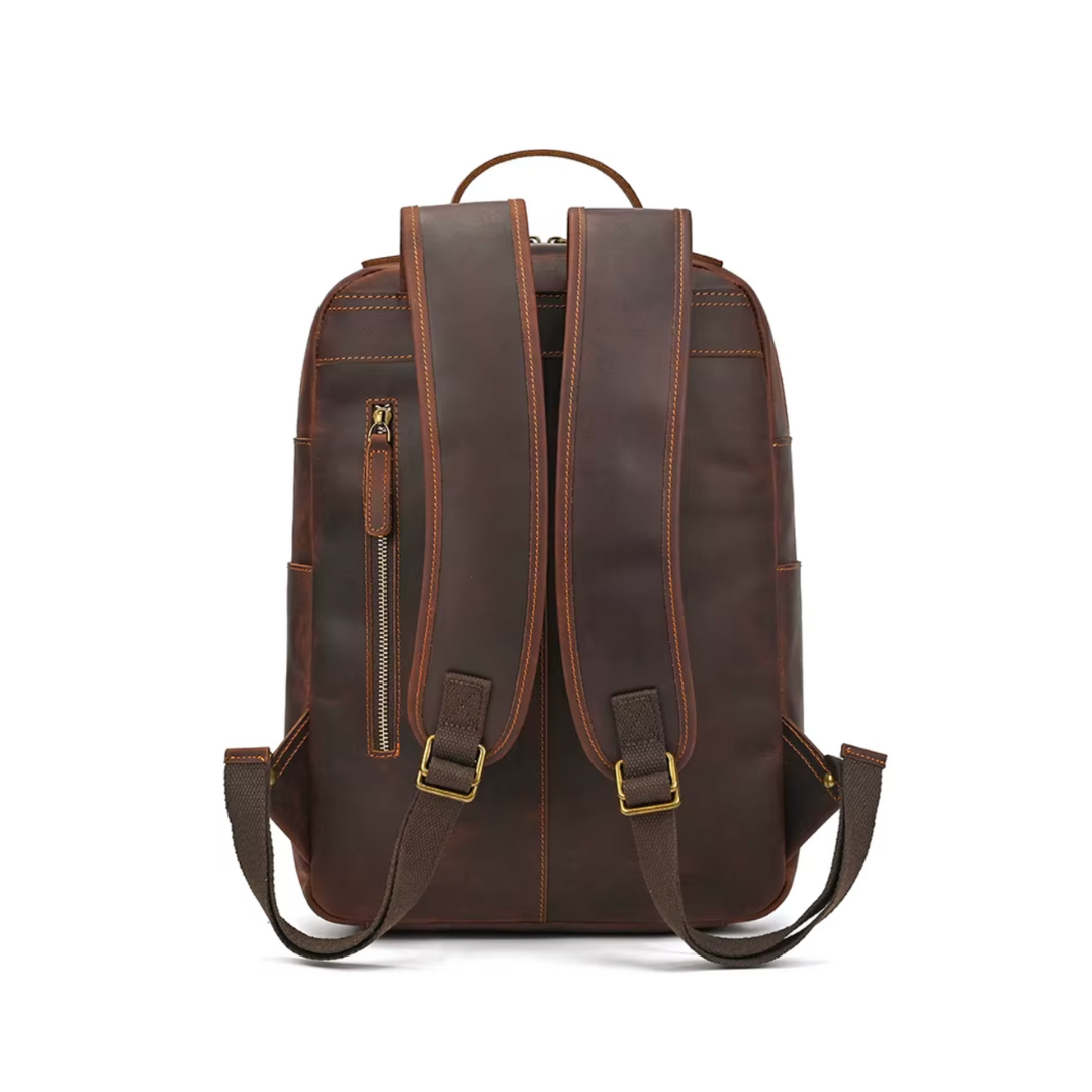 MOCHILA CAFÉ HOMBRE DE CUERO COLLEGE