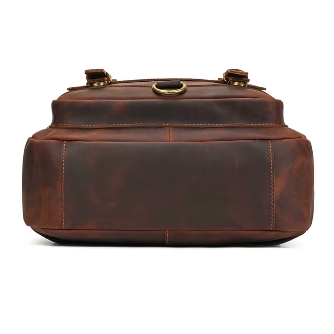 MOCHILA CAFÉ HOMBRE DE CUERO COLLEGE