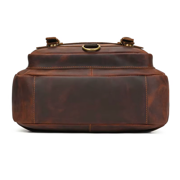 MOCHILA CAFÉ HOMBRE DE CUERO COLLEGE