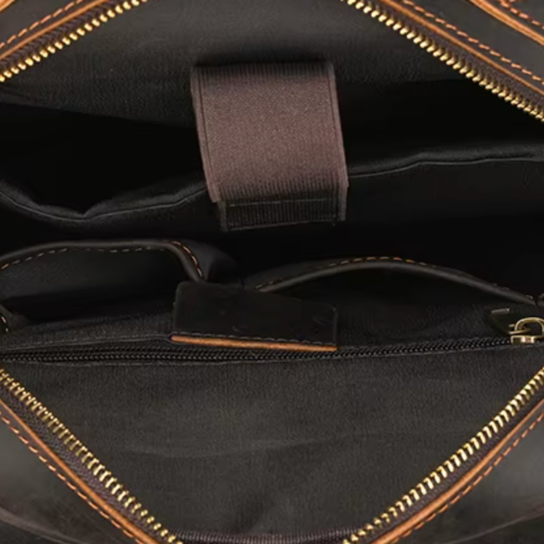 MOCHILA CAFÉ HOMBRE DE CUERO COLLEGE