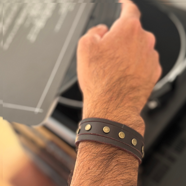 PULSERA DE CUERO HOMBRE ODIN