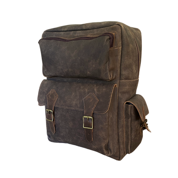 MOCHILA CUERO HOMBRE CAFÉ EXPEDITION