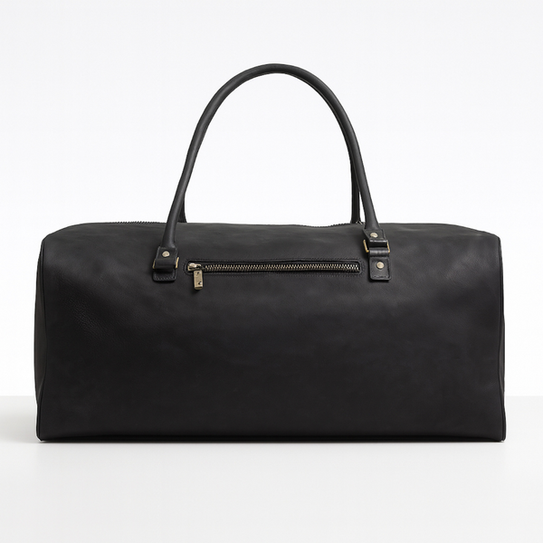 BOLSO DE VIAJE DE CUERO TRAVEL BLACK + Tarjetero Protect Antiscan de REGALO + Envío GRATIS para la RM