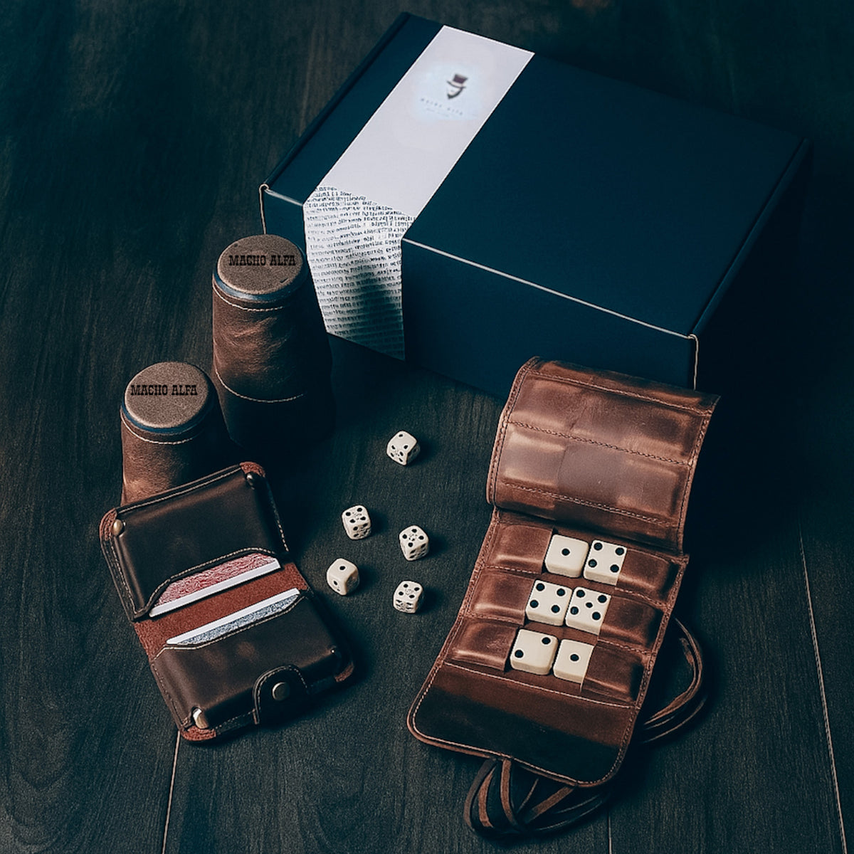 BOX JUEGO DE CACHOS + DOMINO + JUEGO DE CARTAS