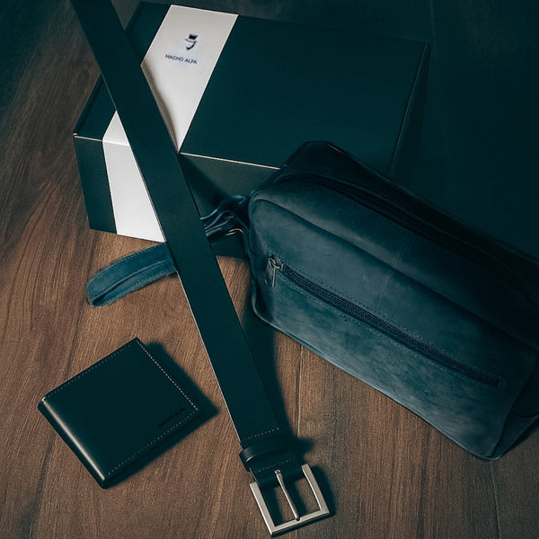 BOX NECESER ADVENTURE + BILLETERA RUSTIC + CINTURÓN SBELT