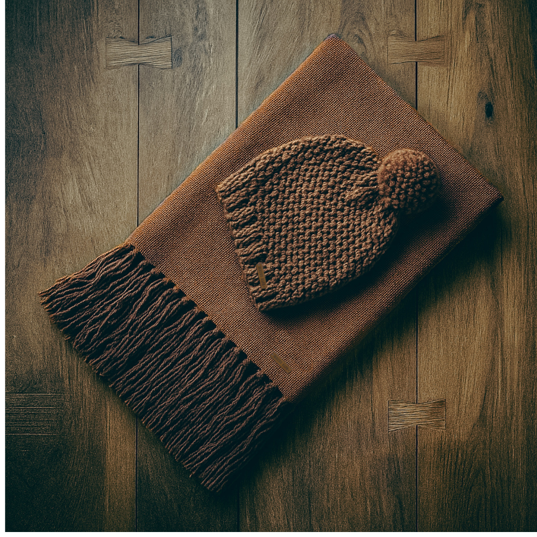 BOX BUFANDA LANA ALPACA + GORRO LANA