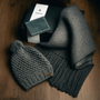 BOX BUFANDA LANA ALPACA + GORRO DE LANA + BILLETERA CUERO RUSTIC