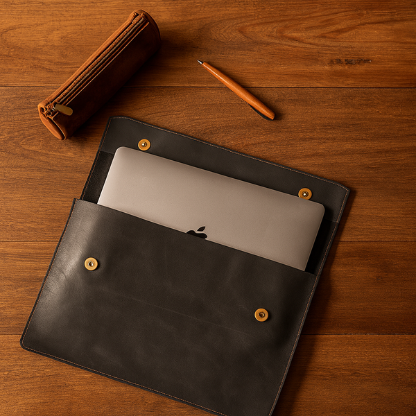 FUNDA DE CUERO PARA NOTEBOOK