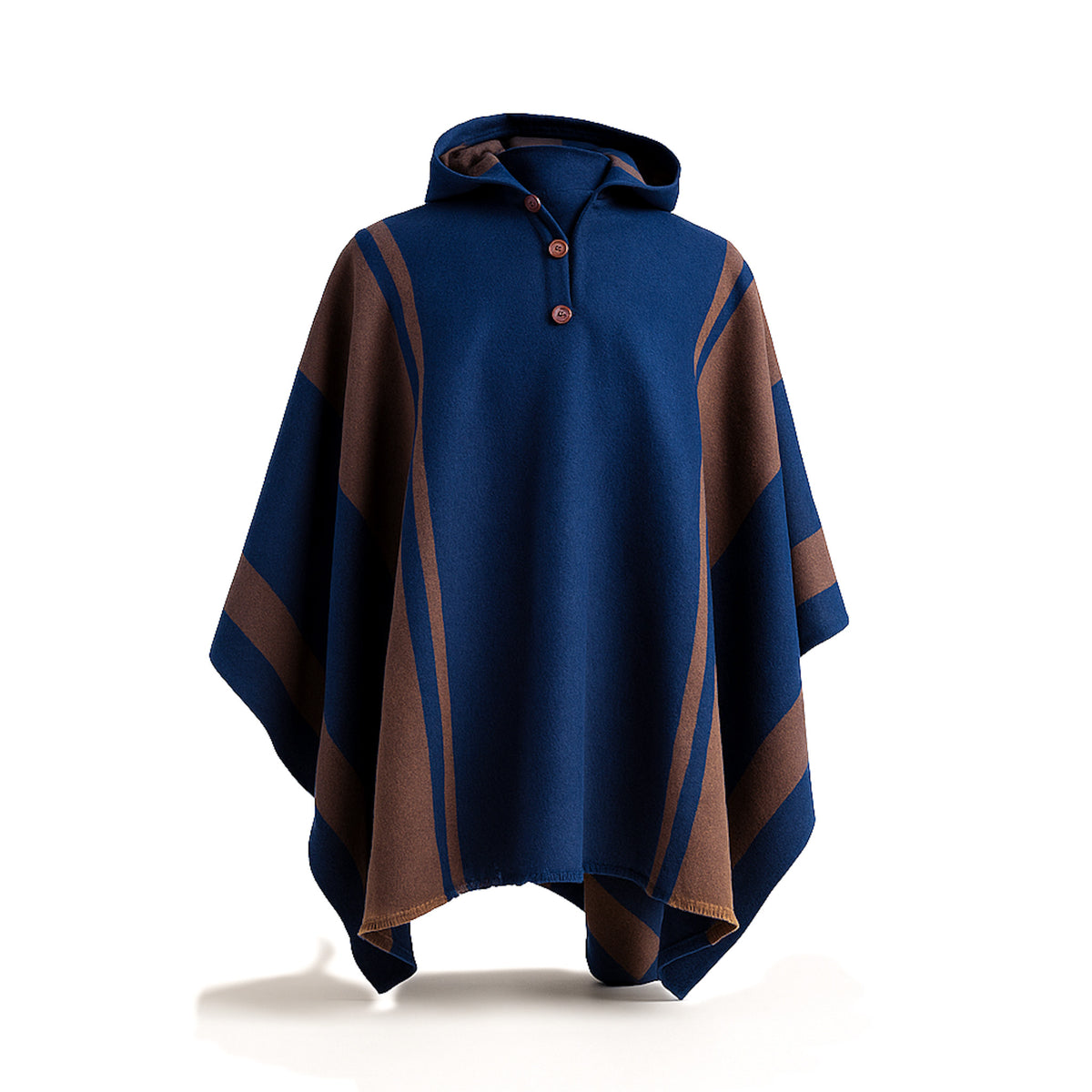 PONCHO ALPACA JEANS-CAFÉ