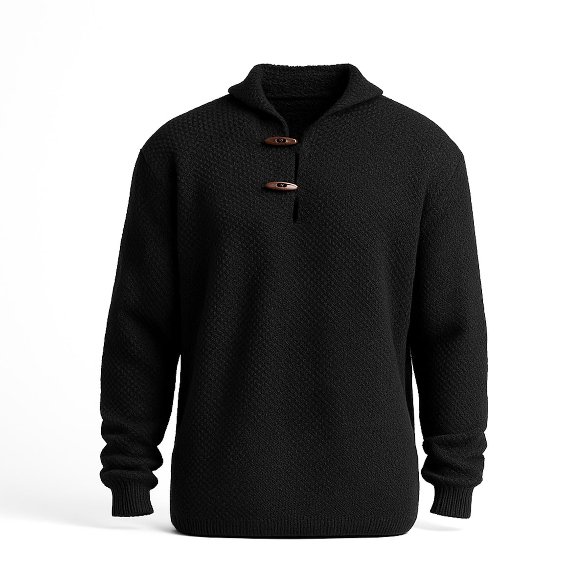 CHALECO NEGRO DE LANA NATURAL SKYE