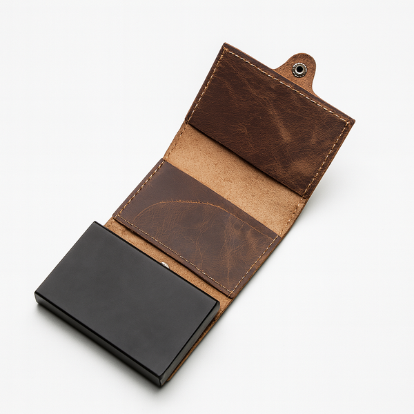 TARJETERO DE CUERO PROTECT COMPACTO