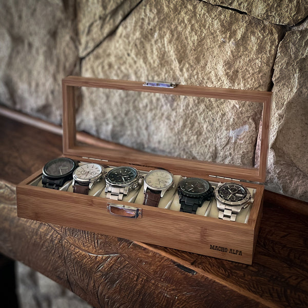 PORTA RELOJES PARA 6 PIEZAS