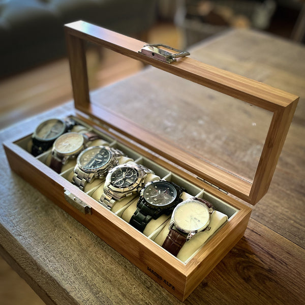 PORTA RELOJES PARA 6 PIEZAS