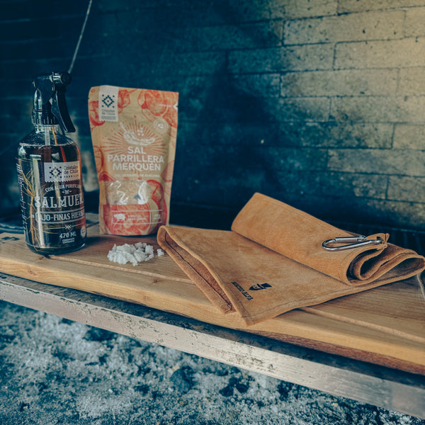 KIT PARRILLERO 3: PAÑO, SALMUERA Y SAL