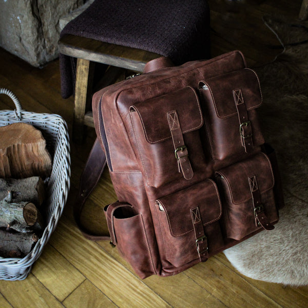 MOCHILA DE CUERO EXPLORER
