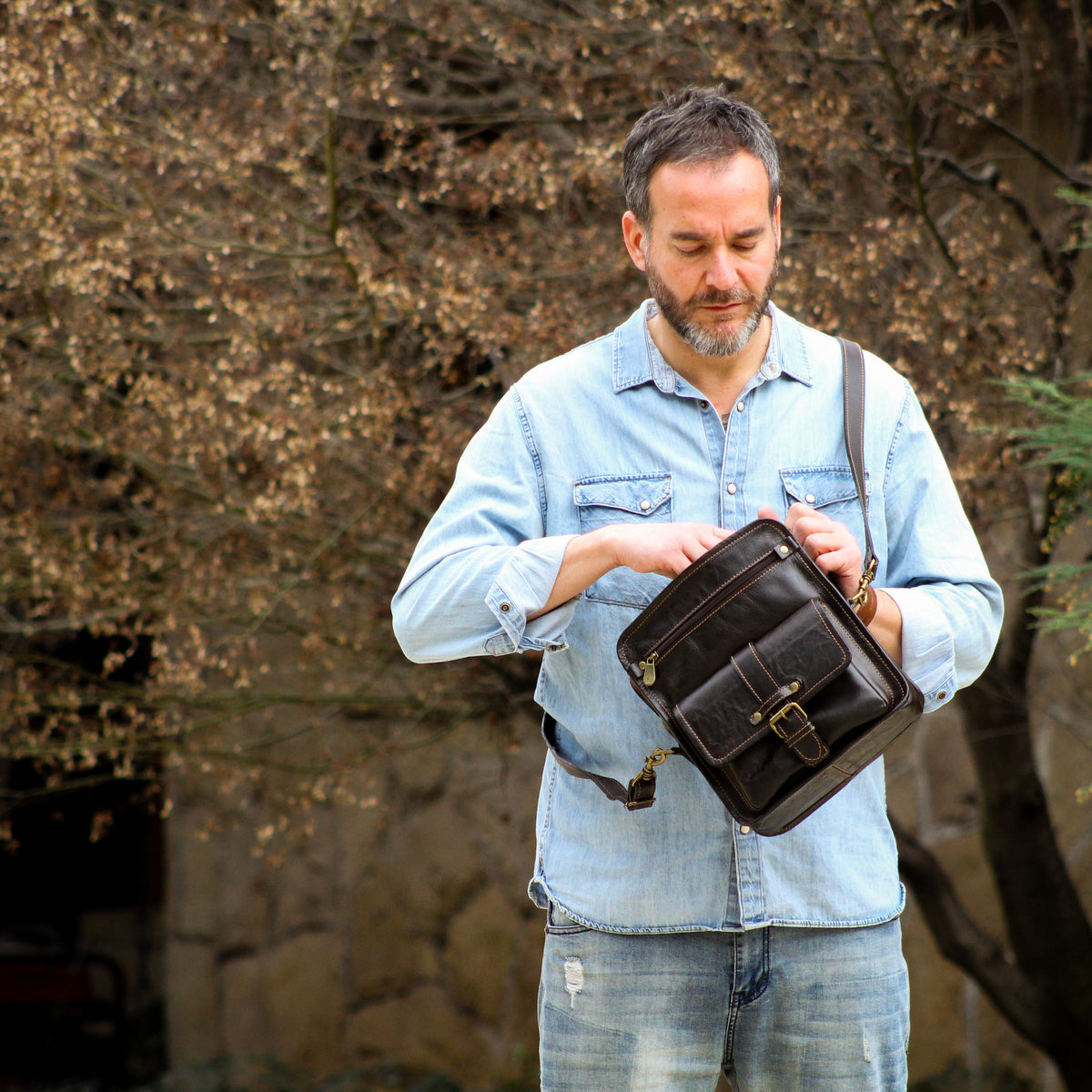 MALETÍN CUERO MINI CAMPUS