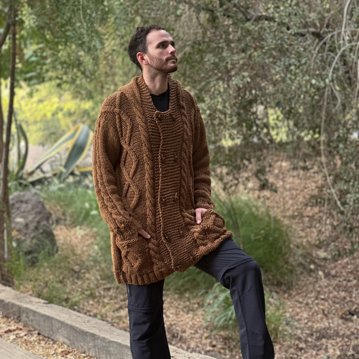 CHAQUETÓN LARGO DE LANA ALPACA