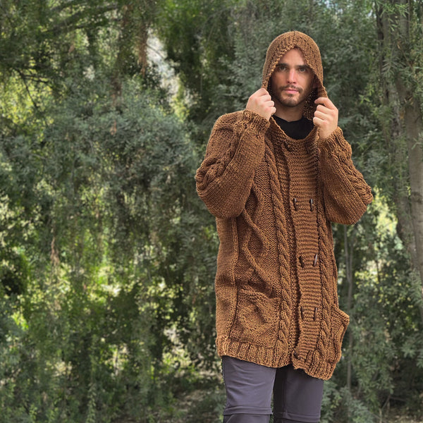 CHAQUETÓN LARGO DE LANA ALPACA