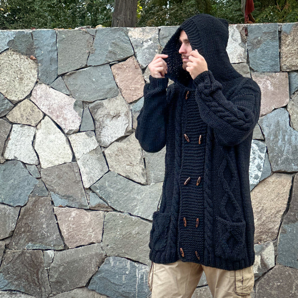 CHAQUETÓN LARGO DE LANA ALPACA