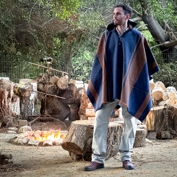 PONCHO ALPACA JEANS-CAFÉ