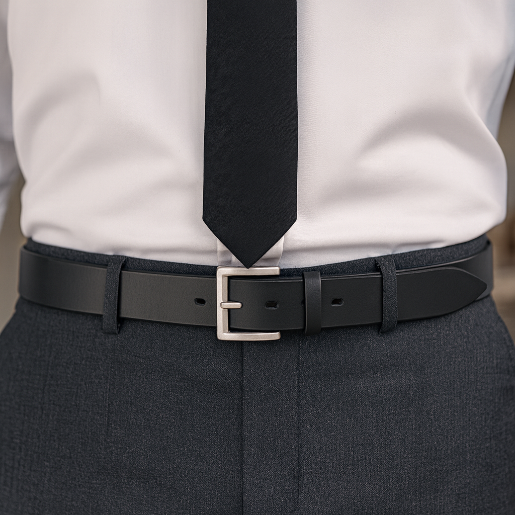 CINTURONES DE CUERO NEGRO SBELT