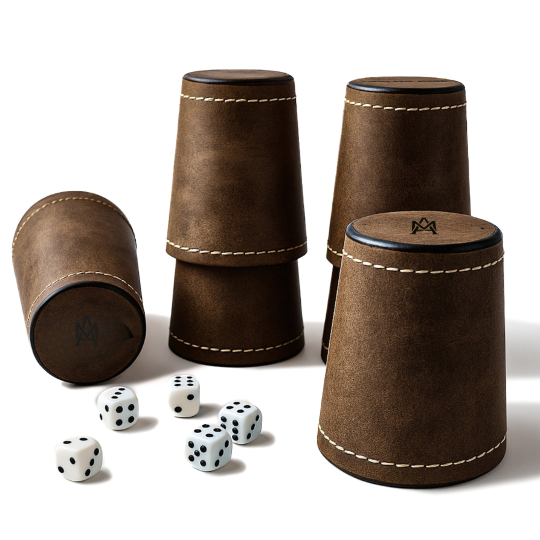 JUEGO DE CACHOS DE CUERO ARTESANAL (6 PIEZAS)