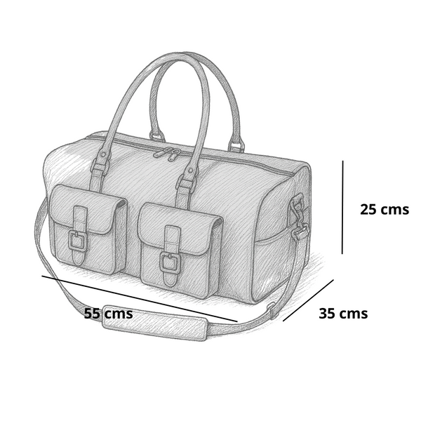 BOLSO DE VIAJE DE CUERO TRAVEL BLACK + Tarjetero Protect Antiscan de REGALO + Envío GRATIS para la RM