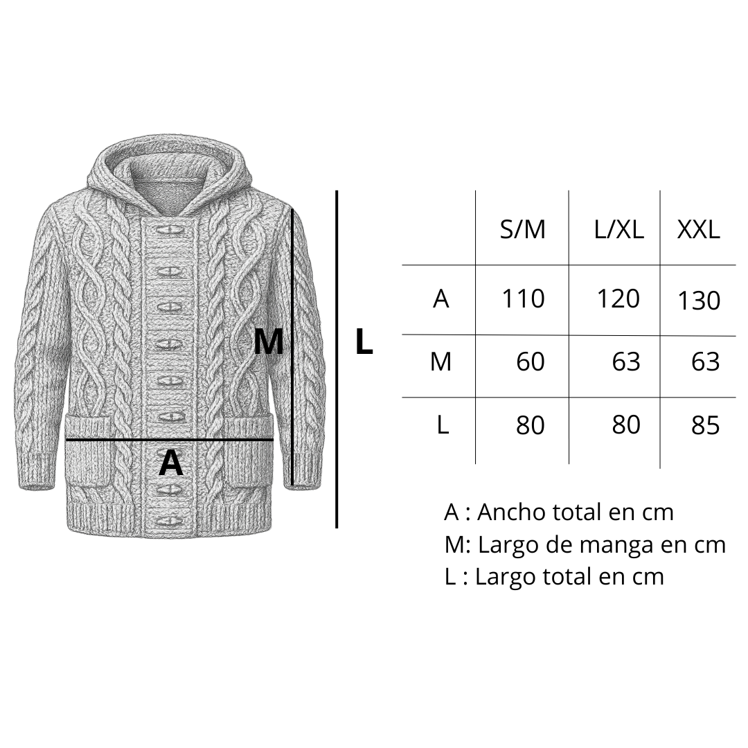 CHAQUETÓN LARGO DE LANA ALPACA