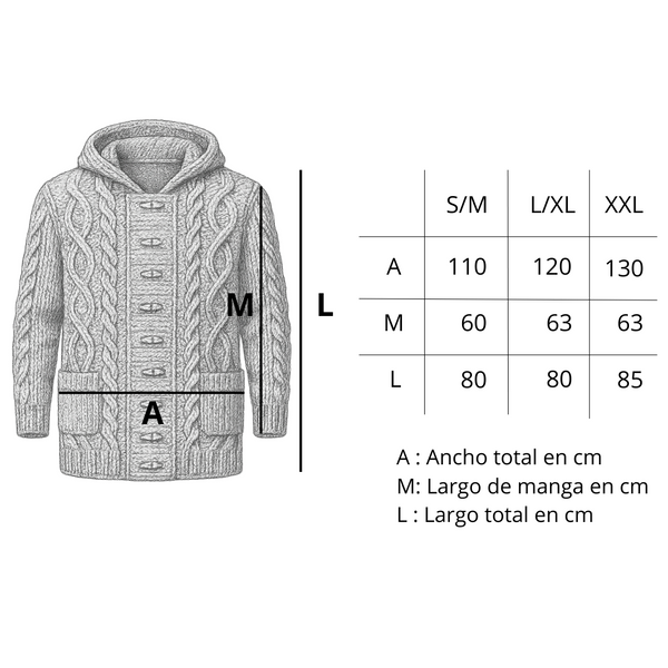 CHAQUETÓN LARGO DE LANA ALPACA