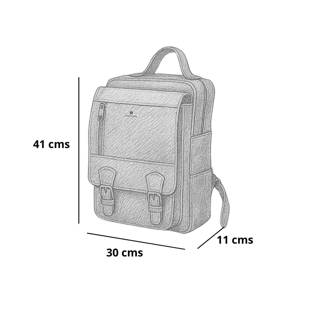 MOCHILA CAFÉ HOMBRE DE CUERO COLLEGE