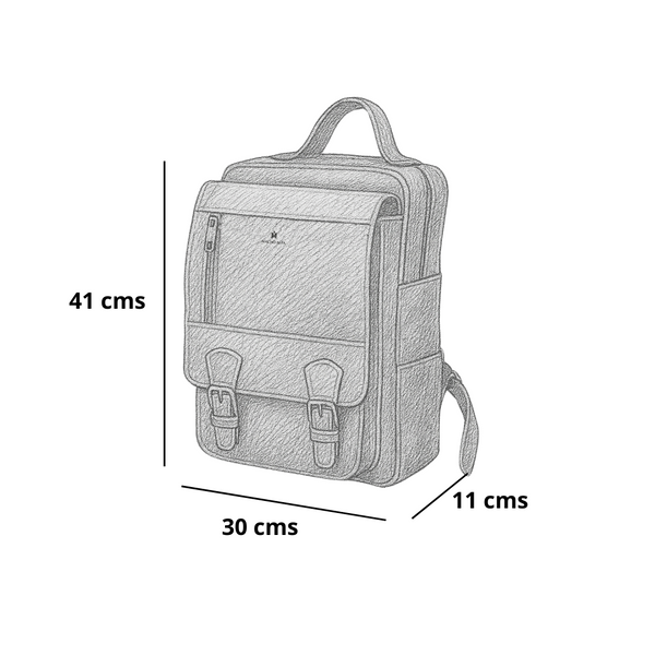 MOCHILA CAFÉ HOMBRE DE CUERO COLLEGE