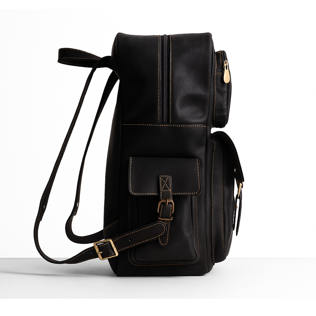 MOCHILA NEGRA CUERO EXPEDITION