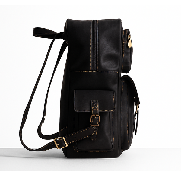 MOCHILA NEGRA CUERO EXPEDITION