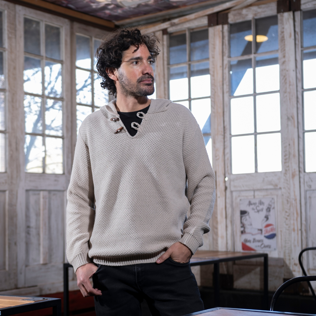 CHALECO DE LANA NATURAL SKYE BONE