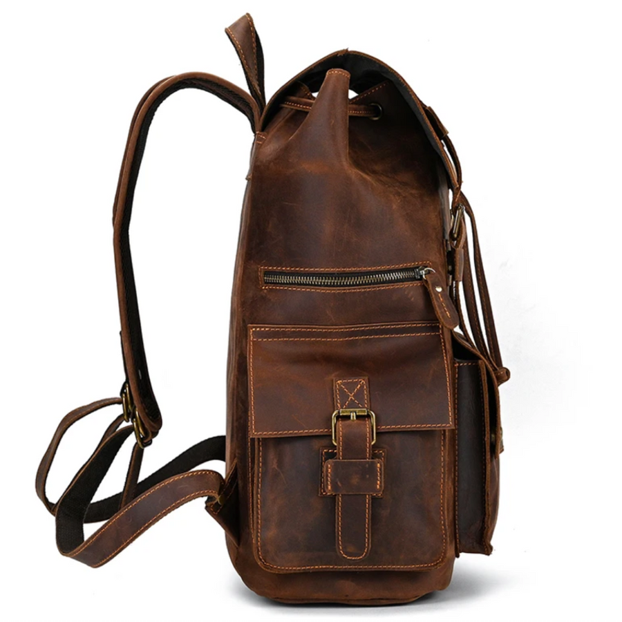 MOCHILA DE CUERO GENUINO PREMIUM MONTANA