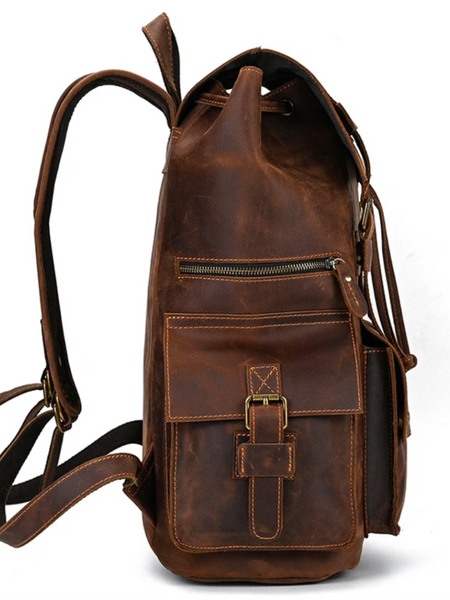 MOCHILA DE CUERO GENUINO PREMIUM MONTANA