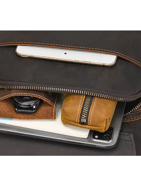 MOCHILA DE CUERO GENUINO HOMBRE COLLEGE