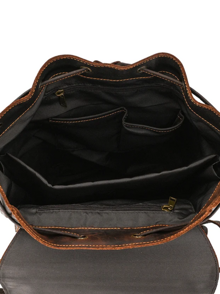 MOCHILA DE CUERO GENUINO PREMIUM MONTANA