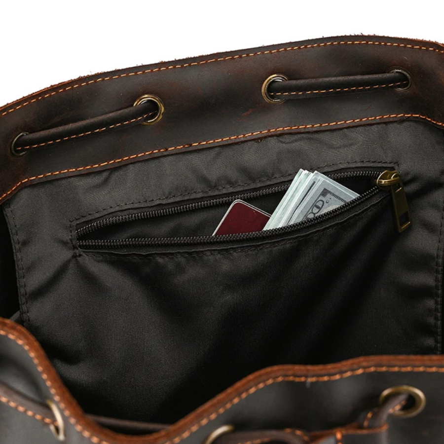 MOCHILA DE CUERO GENUINO PREMIUM MONTANA