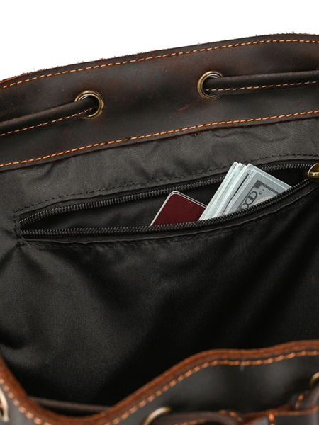 MOCHILA DE CUERO GENUINO PREMIUM MONTANA