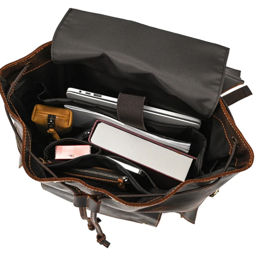 MOCHILA DE CUERO GENUINO PREMIUM MONTANA