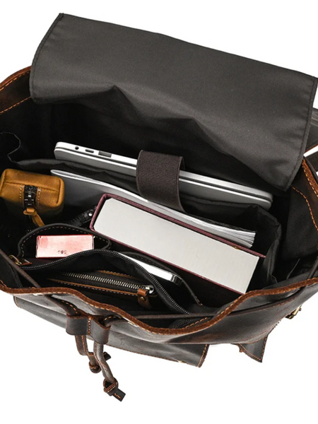 MOCHILA DE CUERO GENUINO PREMIUM MONTANA