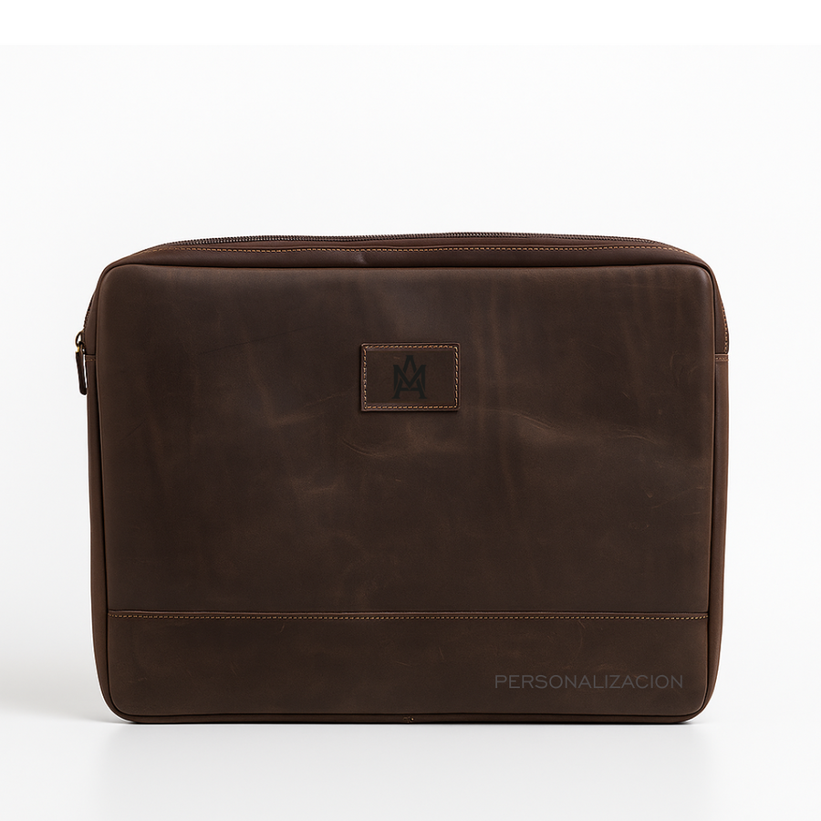 PORTA NOTEBOOK DE CUERO ACOLCHADO