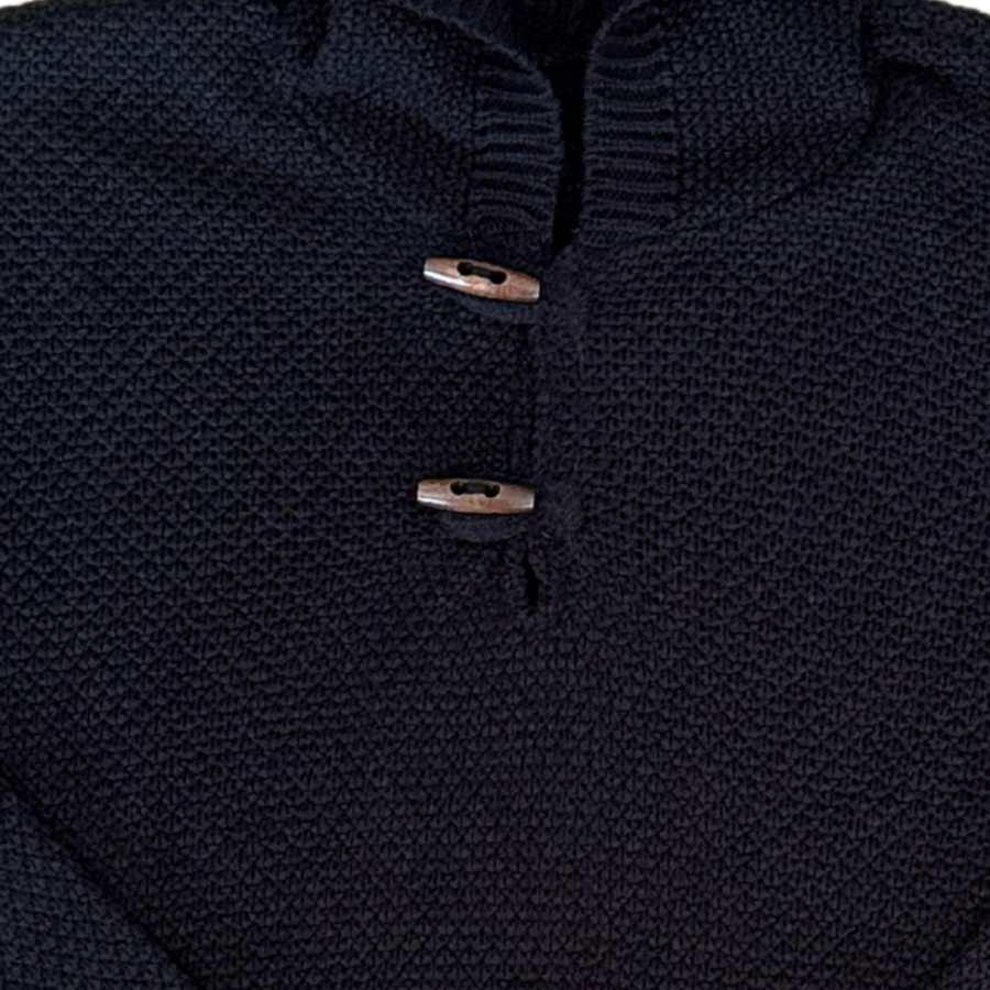 CHALECO NEGRO DE LANA NATURAL SKYE