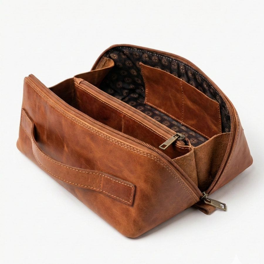 NECESER DE CUERO GENUINO ELEGANCE