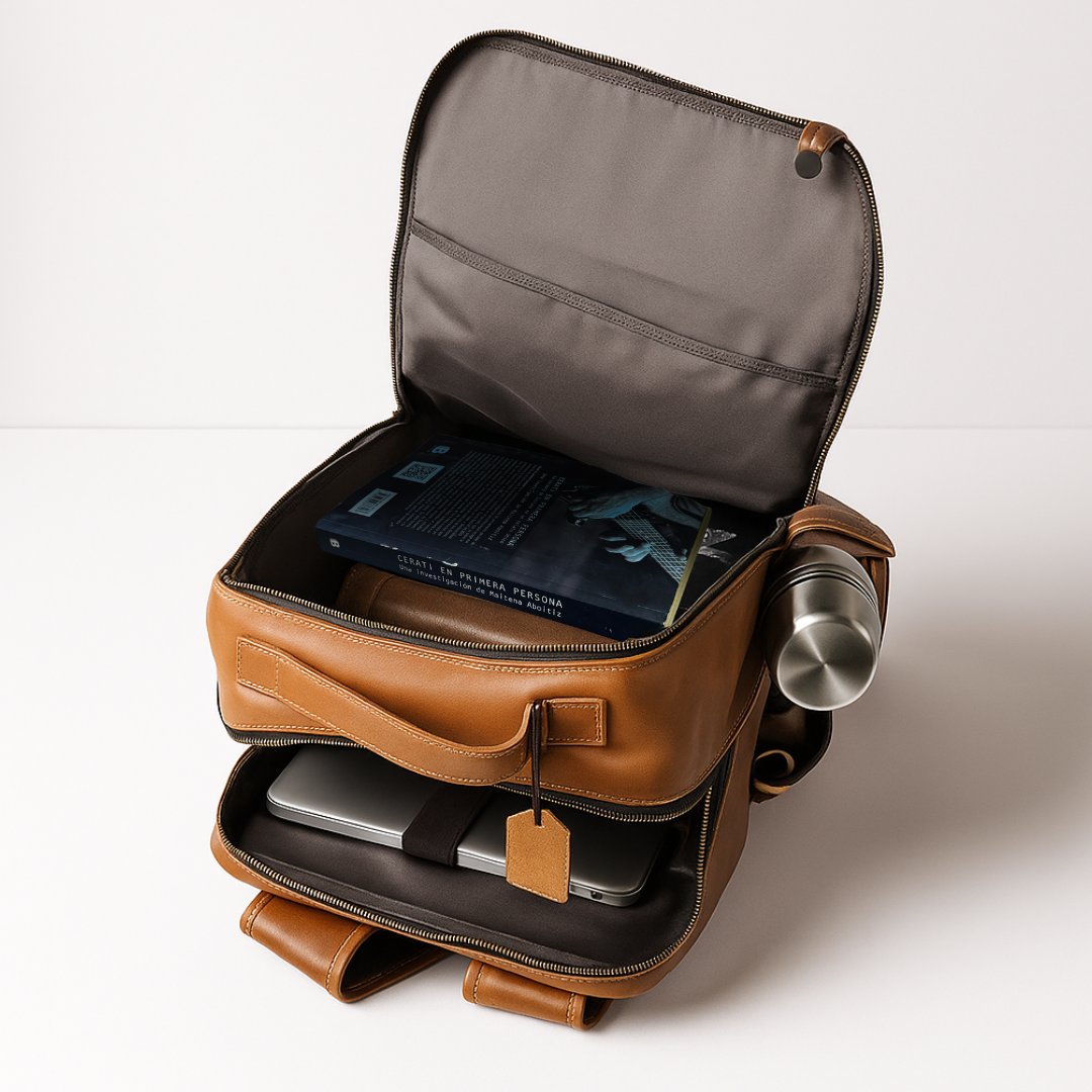 MOCHILA DE CUERO GENUINO PREMIUM STIRLING