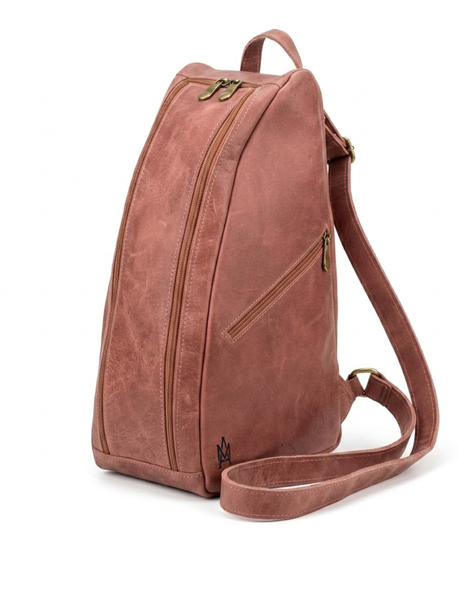 MATERA DE CUERO GENUINO GAUCHO MARRON