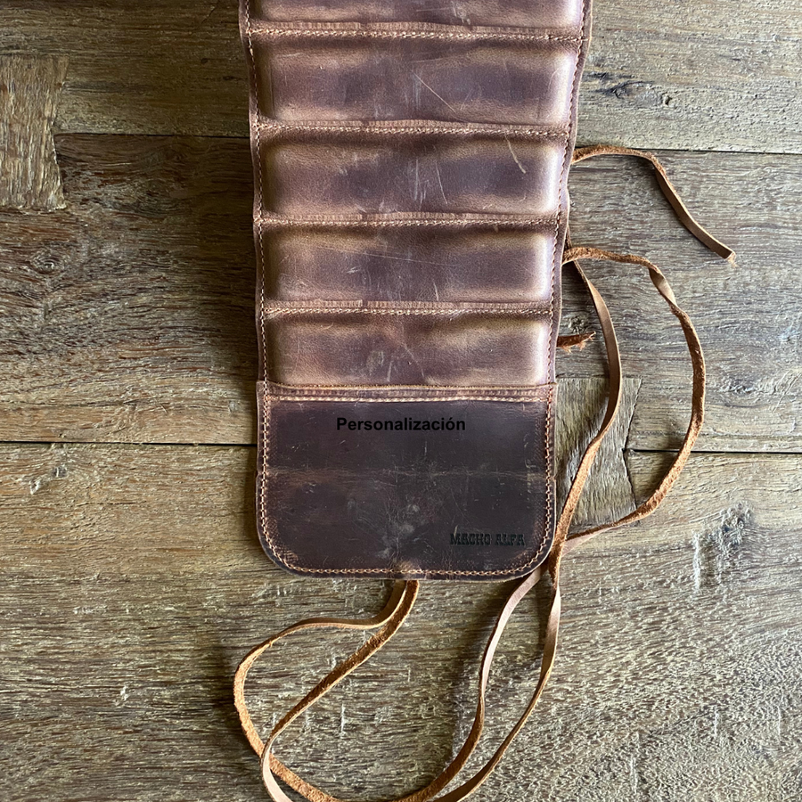 DOMINÓ JUEGO DE MESA ESTUCHE DE CUERO