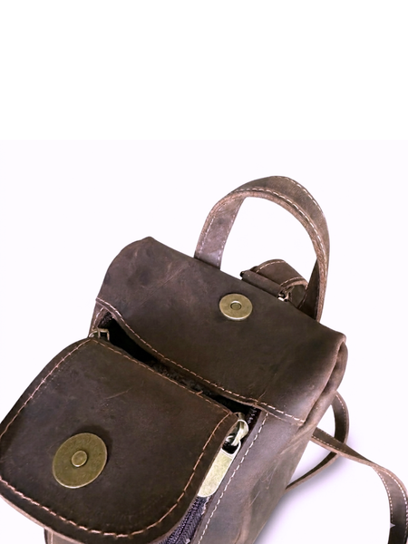 MATERA DE CUERO GENUINO GAUCHO MORO