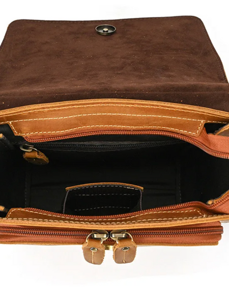 MORRAL CUERO GENUINO PARA HOMBRE PRAGA